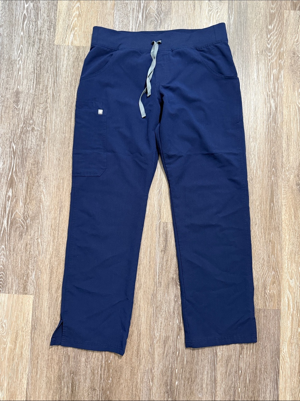 Figs Navy Drawstring Scrub Pants Petite M